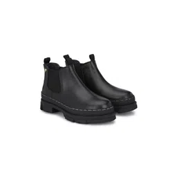 Delize Men Vegan Leather Mid-Top Casual Chelsea Boots