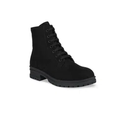 GARDIN Women Black Solid Heeled Boots