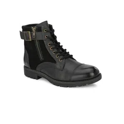 Harrytech London Men Black Solid Leather Casual Boots