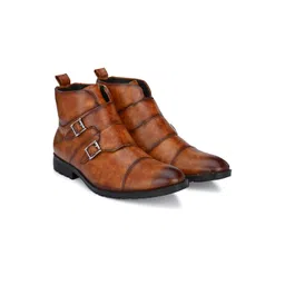 Vellinto Men Majestic Mid-Top Monk Straps Boots