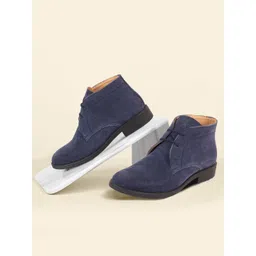 FAUSTO Men Round Toe Suede Chukka Boots