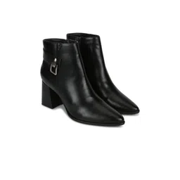 yoho Women Mid Top Pointed Toe Block Heel Regular Boots With Embellished