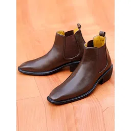 Bxxy Men Mid Top Block-Heel Chelsea Elevator Boots