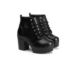 Killer Women Round Toe Block Heel Boots