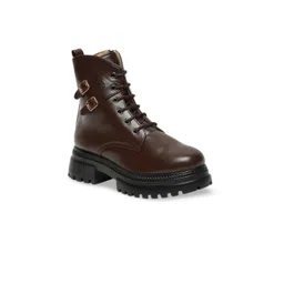 VALIOSAA Women Heeled Buckle Detail Mid-Top Regular Boots