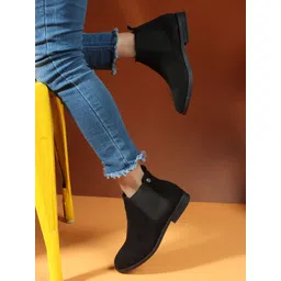 Women Casual Block-Heeled Chelsea Boots Boots For Women