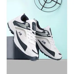 White Blue Air Trendy Walking Running Shoes For Men