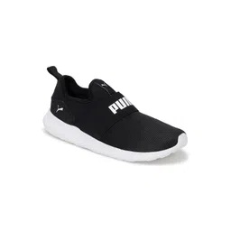 Puma Men Black Woven Design Slip-On Sneakers