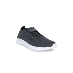 ASIAN Men Grey Woven Design Slip-On Sneakers