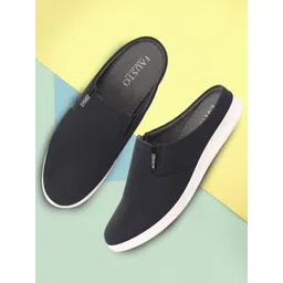 FAUSTO Men Red Woven Design Slip-On Sneakers