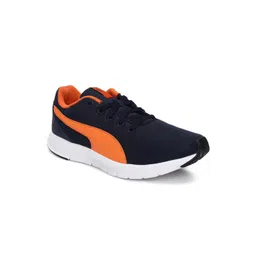 Puma Men Black & Orange Colourblocked Slip-On Sneakers