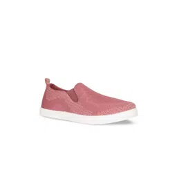 Bata Women Pink Perforations Slip-On Sneakers