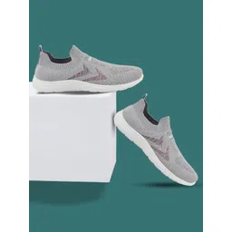 WELCOME Women Textured Mesh Slip-On Sneakers