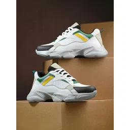 El Paso Men Colourblocked Lightweight Leather Sneakers