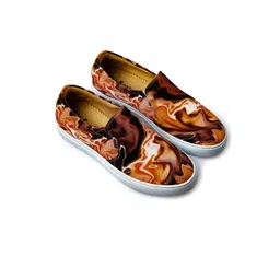 KobSook Men Printed Canvas Slip-On Sneakers