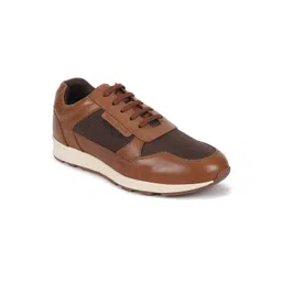 Royal Enfield Men Thump Textured Leather Sneakers