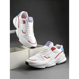 HRX by Hrithik Roshan Men White Woven Design Sneakers