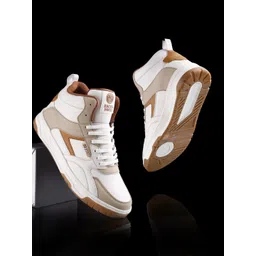 bacca bucci Men Colourblocked High-Top Sneakers