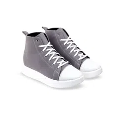Bxxy Men 9.5 Cm Hidden Elevator Height Increasing Canvas Mid-Top Sneakers
