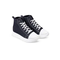 Bxxy Men Hidden Elevator Height Increasing Mid-Top Lace-Ups Sneakers