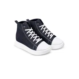 Bxxy Men Hidden Elevator Height Increasing Mid-Top Lac-Up Sneakers
