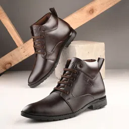 Vellinto HOWARD Casual Boots For Men ll Synthetic Leather Formal Shoes For Men Boots For Men