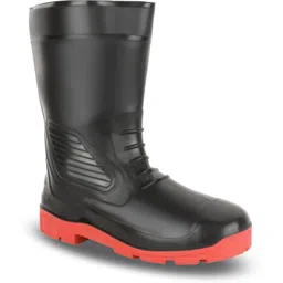 PVC 12-inch Industrial Gumboots, Non-Metallic Toe, Oil, Water and Acid Resistant Boots For Men