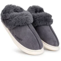 Comfortable Indoor/Outdoor Winter Snow Boot Girls Winter Fur Shoes- Grey Boots For Women