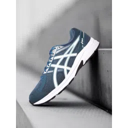 ASICS Men Teal Blue & White Woven Design JOLT 1 Running Shoes