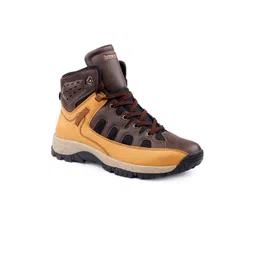 bacca bucci Men Textured Platform-Heeled Waterproof Hiking Boots
