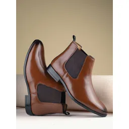 Hirels Men Round Toe Chelsea Boots