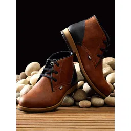 iD Men Tan Brown Casual Boot Shoes