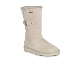 Saint G Women White Leather Snug Boots