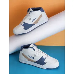 Campus Men Colourblocked Lace-Up Mid-Top Sneakers