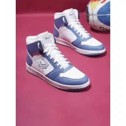 Liberty Men Colourblocked Memory Foam Lace-Ups Mid-Top Sneakers