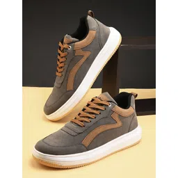 ASTEROID Men Colourblocked Suede Sneakers