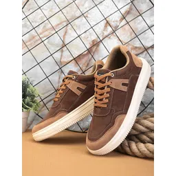 ASTEROID Men Colourblocked Suede Sneakers