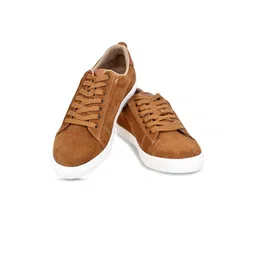 HX London Men Lightweight Memory Foam Suede Contrast Sole Sneakers