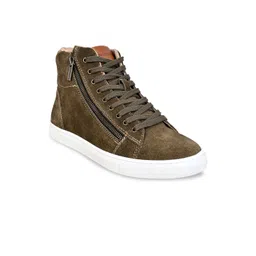 HX London Men Lightweight Suede Mid-Top Sneakers