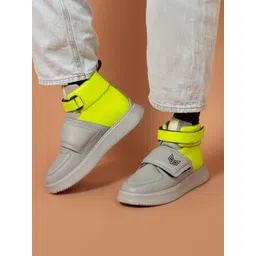 Big Fox Men Colourblocked Round Toe Lightweight Mesh Sneakers