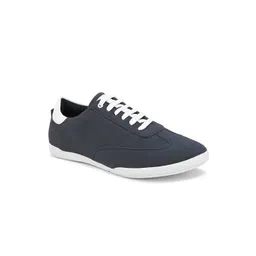 The Roadster Lifestyle Co. Men Blue Textured Comfort Insole Contrast Sole Casual Sneakers