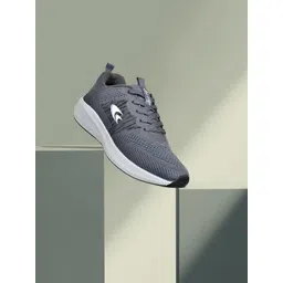 Allen Cooper Men Grey Mesh Running Non-Marking Shoes