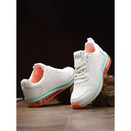 HRX by Hrithik Roshan Men White & Orange Mesh Running Shoes