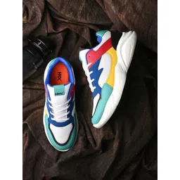 HRX by Hrithik Roshan Men White And Blue Memory Foam Technology Running Shoes