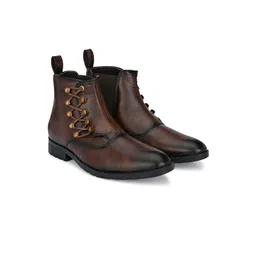 Vellinto Men BIKERS Mid Top Embellished Chelsea Boots