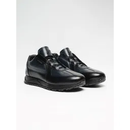 ZEESH Men Leather Slip-On Sneakers