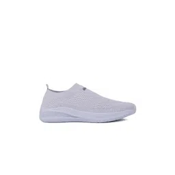 ASIAN Men Grey Woven Design Slip-On Sneakers
