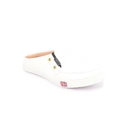 FAUSTO Men White Slip-On Sneakers