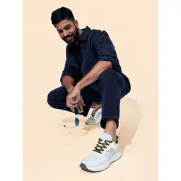 NEEMANS Men Textured Lace Up Sneakers