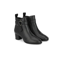 Delize Women Black Solid Chelsea Boots